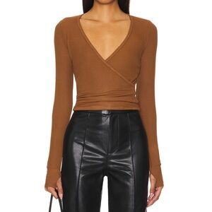 Micheal Lauren Fairbanks surplice deep v long sleeve